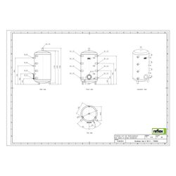 Reflex Storatherm Heat Pufferspeicher H 300/R, Nenninhalt 302l, 3 bar, ohne Dämmung... REFLEX-7783600 4036705071553 (Abb. 1)