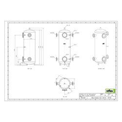 Reflex Storatherm Heat Pufferspeicher H 500/R2, Nenninhalt 479l, 10 bar, ohne Dämmung... REFLEX-7351700 4036705246364 (Abb. 1)