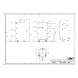 Reflex Storatherm Heat Pufferspeicher H 800/1, Nenninhalt 749l, 3 bar, ohne Dämmung... REFLEX-7784115 4036705090257 (Abb. 1)