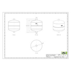 Reflex V Vorschaltgefäß, Nenninhalt 6l, 10 bar, Grau... REFLEX-8303100 4036705181092 (Abb. 1)