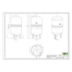 Reflex Refix DC Ausdehnungsgefäß MAG 140, Nennvolumen 140l, 10 bar, Blau... REFLEX-7309900 4036705037276 (Abb. 1)