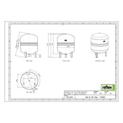 Reflex Refix DC Ausdehnungsgefäß MAG 200, Nennvolumen 200l, 10 bar, Blau... REFLEX-7363500 4036705037283 (Abb. 1)