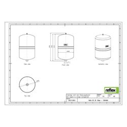 Reflex Refix DC Ausdehnungsgefäß MAG 25, Nennvolumen 25l, 10 bar, Blau... REFLEX-7200400 4036705074110 (Abb. 1)