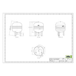 Reflex Refix DC Ausdehnungsgefäß MAG 50, Nennvolumen 50l, 10 bar, Blau... REFLEX-7309600 4036705037245 (Abb. 1)