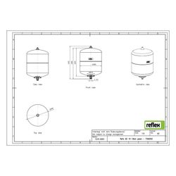 Reflex Refix DD Ausdehnungsgefäß MAG 18, Nennvolumen 18l, 10 bar, durchströmt, inklusiv... REFLEX-7308300 4036705001437 (Abb. 1)