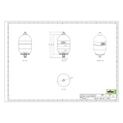 Reflex Refix DD Ausdehnungsgefäß MAG 2, Nennvolumen 2l, 10 bar, durchströmt, inklusive ... REFLEX-7381500 4036705082658 (Abb. 1)