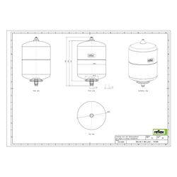 Reflex Refix DD Ausdehnungsgefäß MAG 8, Nennvolumen 8l, 16 bar, durchströmt, inklusive ... REFLEX-7301905 4036705066498 (Abb. 1)
