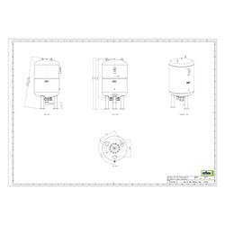 Reflex Refix DE Ausdehnungsgefäß MAG 1000/1000, Nennvolumen 1000l, 25 bar, tauschbare M... REFLEX-7322200 4036705003080 (Abb. 1)
