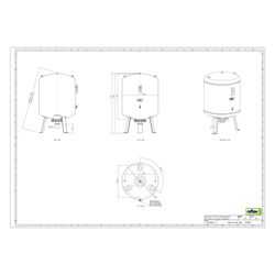 Reflex Refix DE Ausdehnungsgefäß MAG 1500, Nennvolumen 1500l, 16 bar, tauschbare Membra... REFLEX-7312905 4036705066733 (Abb. 1)