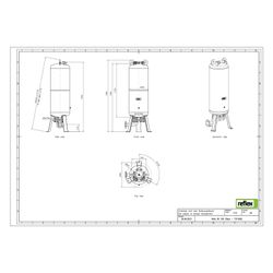 Reflex Refix DE Ausdehnungsgefäß MAG 180, Nennvolumen 180l, 25 bar, tauschbare Membran,... REFLEX-7313500 4036705001956 (Abb. 1)