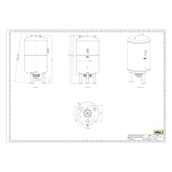 Reflex Refix DE Ausdehnungsgefäß MAG 2000, Nennvolumen 2000l, 25 bar, tauschbare Membra... REFLEX-7313400 4036705001949 (Abb. 1)