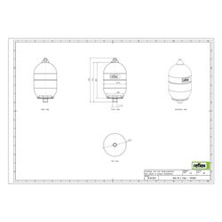 Reflex Refix DE Ausdehnungsgefäß MAG 2, Nennvolumen 2l, 10 bar, Vollmembran, mit Befest... REFLEX-7200300 4036705072475 (Abb. 1)
