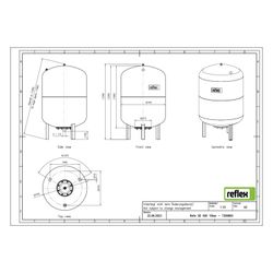 Reflex Refix DE Ausdehnungsgefäß MAG 400, Nennvolumen 400l, 10 bar, tauschbare Membran,... REFLEX-7306850 4036705078088 (Abb. 1)