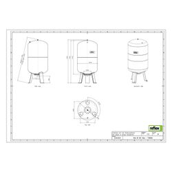 Reflex Refix DE Ausdehnungsgefäß MAG 500, Nennvolumen 500l, 16 bar, tauschbare Membran,... REFLEX-7348650 4036705078170 (Abb. 1)