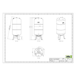 Reflex Refix DE Ausdehnungsgefäß MAG 600, Nennvolumen 600l, 16 bar, tauschbare Membran,... REFLEX-7348660 4036705078187 (Abb. 1)
