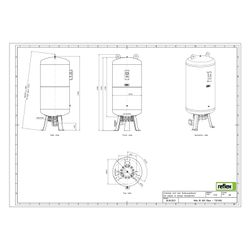 Reflex Refix DE Ausdehnungsgefäß MAG 600, Nennvolumen 600l, 25 bar, tauschbare Membran,... REFLEX-7321500 4036705003011 (Abb. 1)