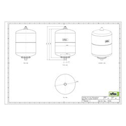 Reflex Refix DE Ausdehnungsgefäß MAG 8, Nennvolumen 8l, 10 bar, Vollmembran, mit Befest... REFLEX-7301000 4036705000584 (Abb. 1)