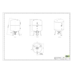 Reflex Refix DT Ausdehnungsgefäß MAG 1500, Nennvolumen 1500l, 10 bar, Duo-Flansch DN 80... REFLEX-7337505 4036705069260 (Abb. 1)
