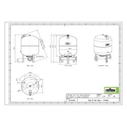 Reflex Refix DT Ausdehnungsgefäß MAG 200, Nennvolumen 200l, 16 bar, Duo-Flansch DN 65... REFLEX-7370205 4036705079313 (Abb. 1)