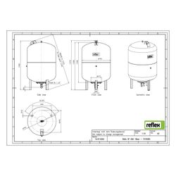Reflex Refix DT Ausdehnungsgefäß MAG 400, Nennvolumen 400l, 10 bar, Flowjet G 1 1/4"... REFLEX-7319305 4036705079382 (Abb. 1)