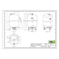 Reflex Refix DT Ausdehnungsgefäß MAG 400, Nennvolumen 400l, 10 bar, Duo-Flansch DN 50... REFLEX-7365500 4036705078217 (Abb. 1)