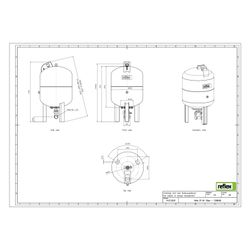 Reflex Refix DT Ausdehnungsgefäß MAG 60, Nennvolumen 60l, 10 bar, Flowjet G 1 1/4"... REFLEX-7309000 4036705001475 (Abb. 1)