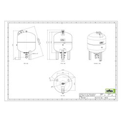 Reflex Refix DT Ausdehnungsgefäß MAG 80, Nennvolumen 80l, 10 bar, Flowjet G 1 1/4"... REFLEX-7309100 4036705001482 (Abb. 1)