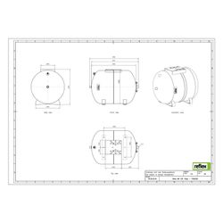 Reflex Refix HW Ausdehnungsgefäß MAG 100, Nennvolumen 100l, 10 bar, mit Flanschplatte, ... REFLEX-7200350 4036705102318 (Abb. 1)