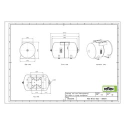 Reflex Refix HW Ausdehnungsgefäß MAG 25, Nennvolumen 25l, 10 bar, mit Flanschplatte, Bl... REFLEX-7200310 4036705106910 (Abb. 1)