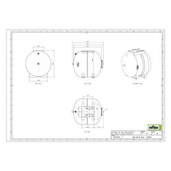 Reflex Refix HW Ausdehnungsgefäß MAG 80, Nennvolumen 80l, 10 bar, mit Flanschplatte, ta... REFLEX-7200340 4036705102301 (Abb. 1)