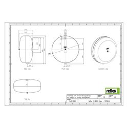Reflex Refix C-DE Ausdehnungsgefäß MAG 35, Nennvolumen 35l, 10 bar, Diskusform, Edelsta... REFLEX-7270940 4036705122064 (Abb. 1)