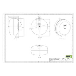 Reflex Refix C-DE Ausdehnungsgefäß MAG 8, Nennvolumen 8l, 10 bar, Diskusform, Edelstahl... REFLEX-7270900 4036705122026 (Abb. 1)