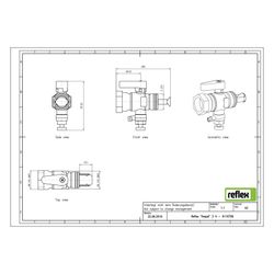 Reflex Flowjet Durchströmungsarmatur, zur Absperrung und Entleerung, G 3/4"... REFLEX-9116799 4036705066566 (Abb. 1)