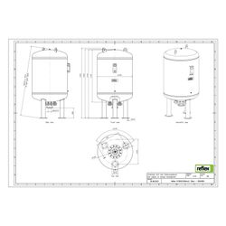 Reflex Ausdehnungsgefäß G MAG 1000/1000, 1000L, 10 bar, mit Besichtigungsöffnung, Grau... REFLEX-8524005 4036705111594 (Abb. 1)