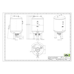 Reflex Ausdehnungsgefäß G MAG 1000/1000, 1000L, 16 bar, mit Besichtigungsöffnung, Grau... REFLEX-8524205 4036705111600 (Abb. 1)