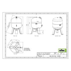 Reflex Ausdehnungsgefäß G MAG 200, 200L, 16 bar, stehend, Grau... REFLEX-8518500 4036705111099 (Abb. 1)