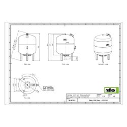 Reflex Ausdehnungsgefäß G MAG 200, 200L, 6 bar, stehend, Grau... REFLEX-8519100 4036705111136 (Abb. 1)