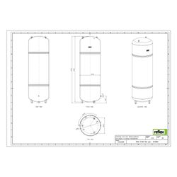 Reflex Ausdehnungsgefäß N MAG 1000, 1000L, 6 bar, stehend, Halbmembran, Grau... REFLEX-8218600 4036705110207 (Abb. 1)
