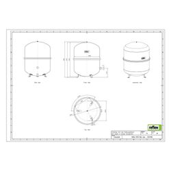 Reflex Ausdehnungsgefäß N MAG 100, 100L, 6 bar, stehend, Halbmembran, Grau... REFLEX-8216300 4036705109843 (Abb. 1)