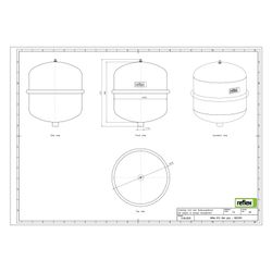 Reflex Ausdehnungsgefäß N MAG 12, 12L, 4 bar, Halbmembran, Grau... REFLEX-8203301 4036705200571 (Abb. 1)