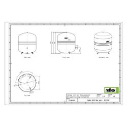 Reflex Ausdehnungsgefäß N MAG 200, 200L, 6 bar, stehend, Halbmembran, Grau... REFLEX-8213300 4036705110023 (Abb. 1)