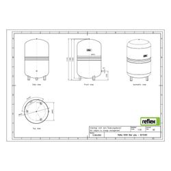 Reflex Ausdehnungsgefäß N MAG 300, 300L, 6 bar, stehend, Halbmembran, Grau... REFLEX-8215300 4036705110108 (Abb. 1)