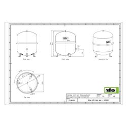 Reflex Ausdehnungsgefäß N MAG 35, 35L, 4 bar, stehend, Halbmembran, Grau... REFLEX-8208401 4036705198212 (Abb. 1)