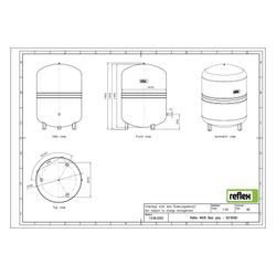 Reflex Ausdehnungsgefäß N MAG 400, 400L, 6 bar, stehend, Halbmembran, Grau... REFLEX-8218000 4036705110139 (Abb. 1)