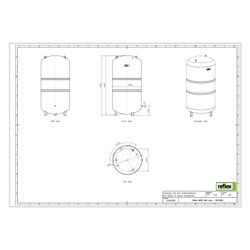 Reflex Ausdehnungsgefäß N MAG 600, 600L, 6 bar, stehend, Halbmembran, Grau... REFLEX-8218400 4036705110177 (Abb. 1)