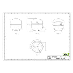 Reflex Ausdehnungsgefäß N MAG 80, 80L, 6 bar, stehend, Halbmembran, Grau... REFLEX-8210200 4036705109829 (Abb. 1)
