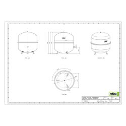 Reflex Ausdehnungsgefäß N MAG 80, 80L, 6 bar, stehend, Halbmembran, Weiß... REFLEX-7210600 4036705040825 (Abb. 1)