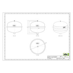 Reflex Ausdehnungsgefäß N MAG 8, 8L, 4 bar, Halbmembran, Grau... REFLEX-8202501 4036705214462 (Abb. 1)