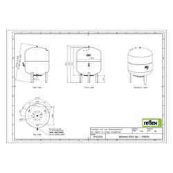 Reflex Reflexomat RF Ausdehnungsgefäß MAG 200, Nennvolumen 200l, 6 bar, Vollmembran, Gr... REFLEX-8789100 4036705112720 (Abb. 1)