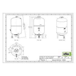 Reflex Reflexomat RG Ausdehnungsgefäß MAG 300, Nennvolumen 300l, 6 bar, Vollmembran, Gr... REFLEX-8799200 4036705112805 (Abb. 1)